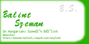 balint szeman business card